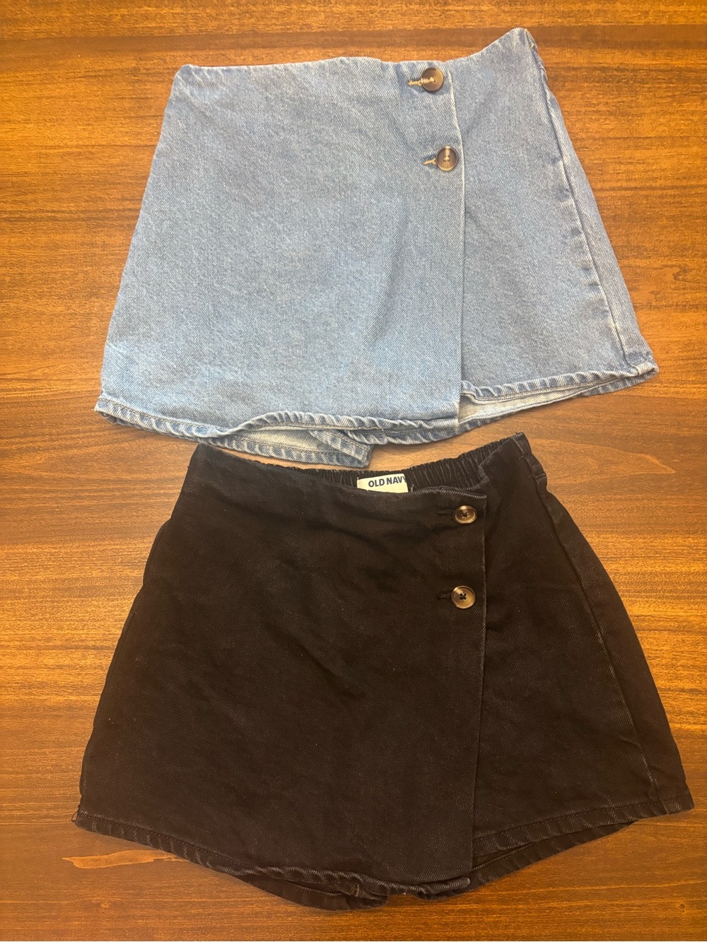 Old Navy girls size large denim Wrap Skort bundle
